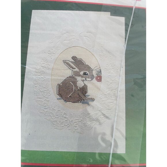 Vintage Current Critters Mouse Cross Stich Kit Christmas Cards NOS - Picture 5 of 8